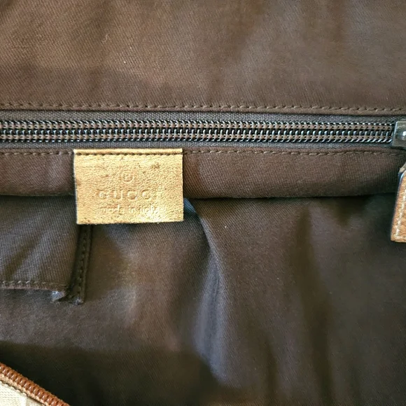 Gucci Tote Sherry Line Pink/Tan Webbing - Picture 9 of 10